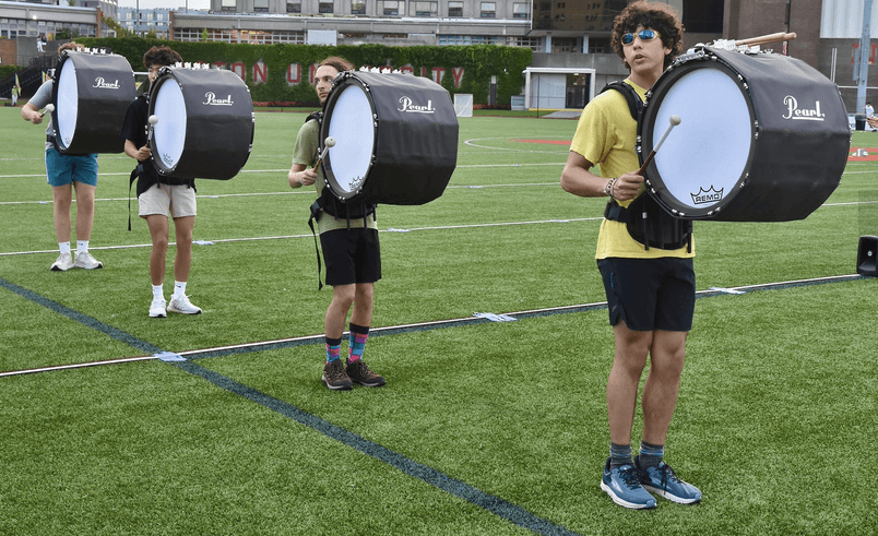 Bass drum line performance