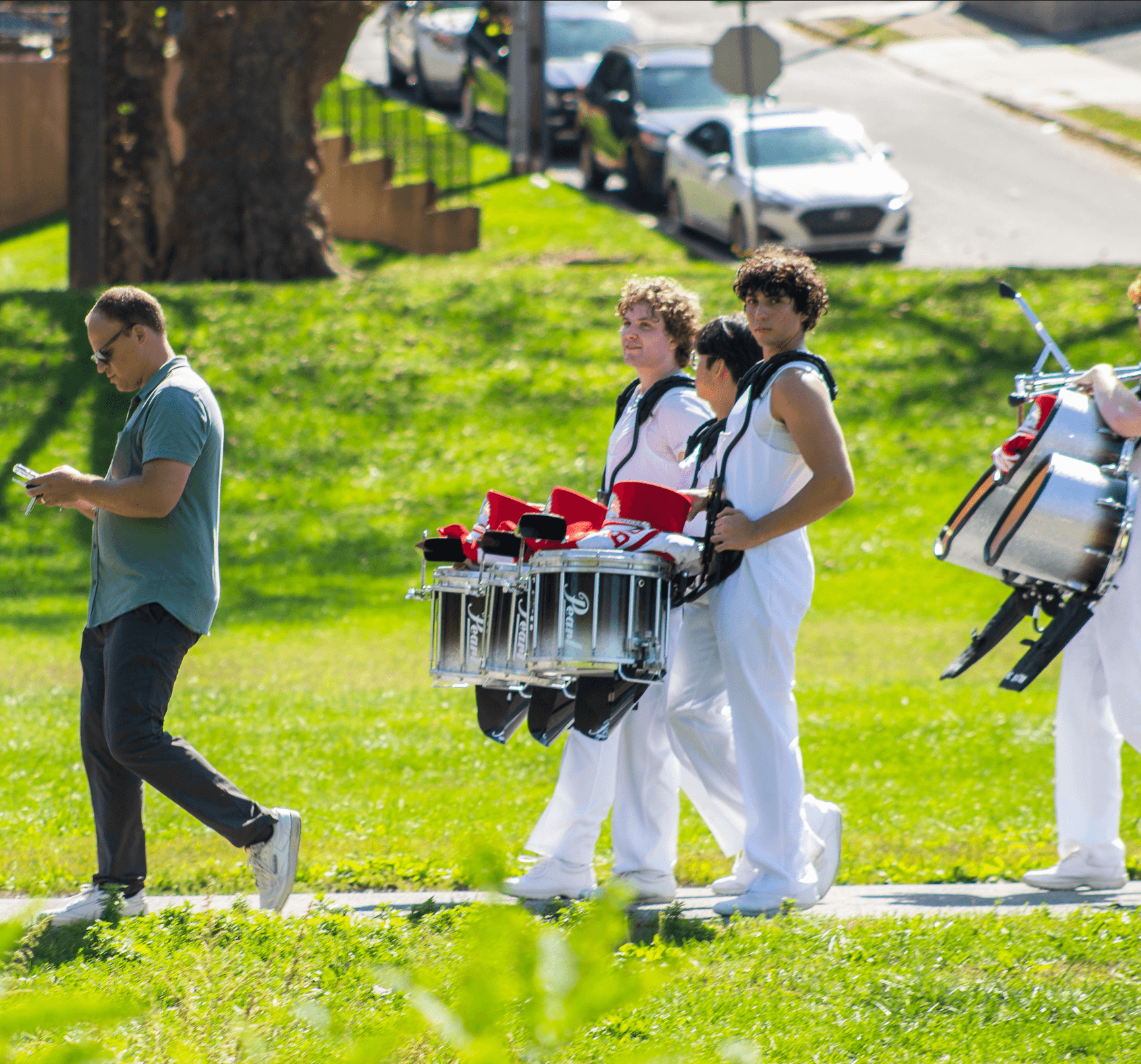 Snare drum line performance